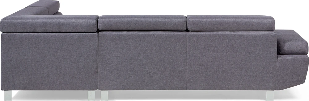 Beliani 5 vietų kampinė sofa NORREA pilka, kairinė