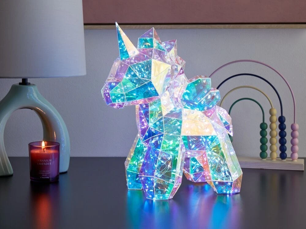 Beliani LED dekoracija Vienaragis FORNAX spalvota