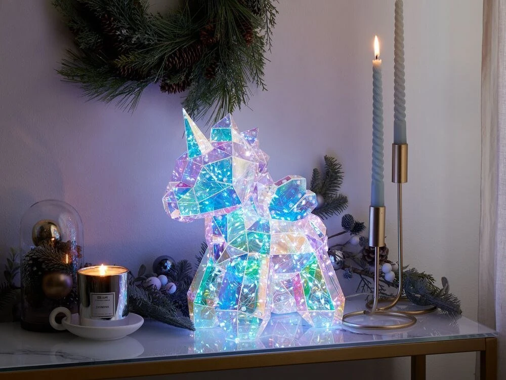 Beliani LED dekoracija Vienaragis FORNAX spalvota