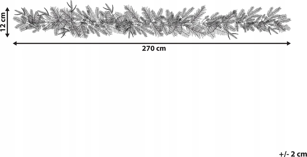 Beliani Kalėdinė LED girlanda KAMERUN 270 cm Žalia