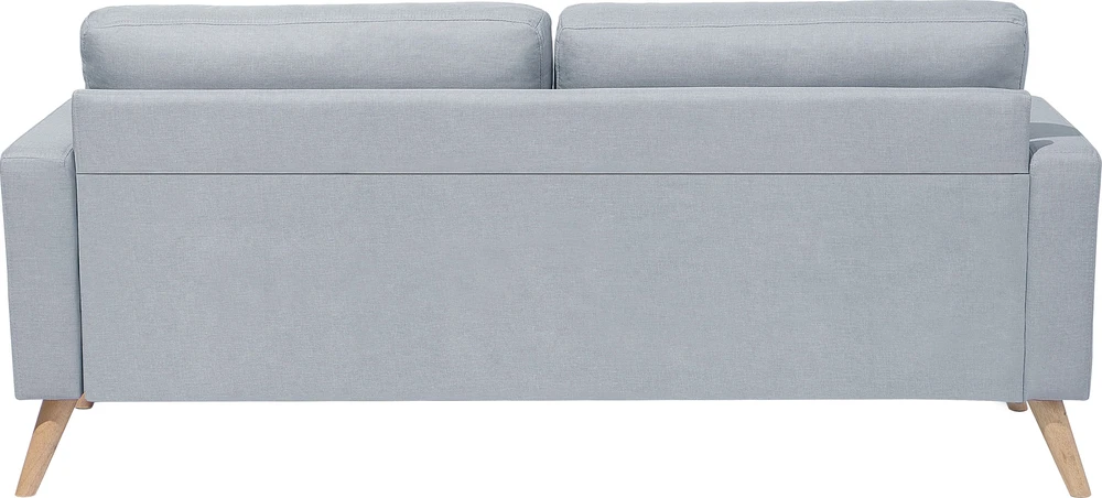 Beliani Dvivietė sofa KALMAR šviesiai pilka