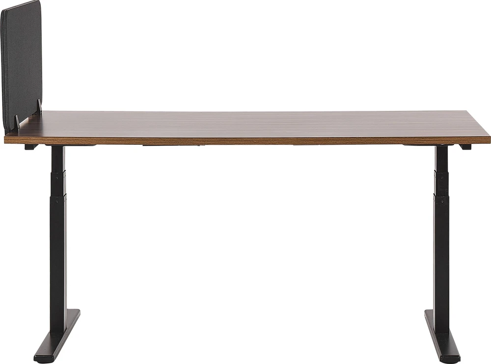 Beliani Rašomojo stalo pertvara WALLY 160 x 40 cm tamsiai pilka