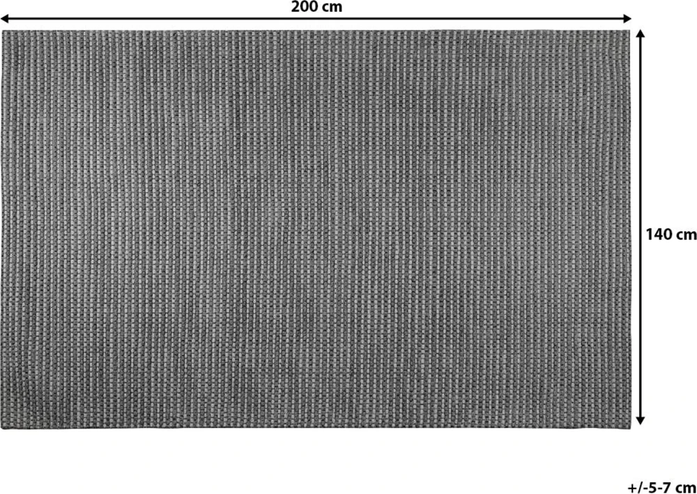 Beliani Kilimas KILIS pilkas 140 x 200 cm vilnonis