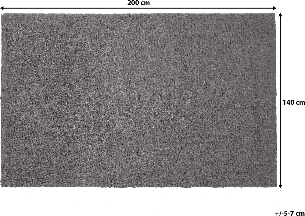 Beliani Shaggy kilimas DEMRE tamsiai pilkas 140 x 200 cm