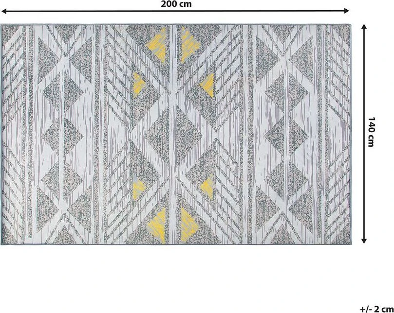 Beliani Kilimas KARGI pilkas 140 x 200 cm