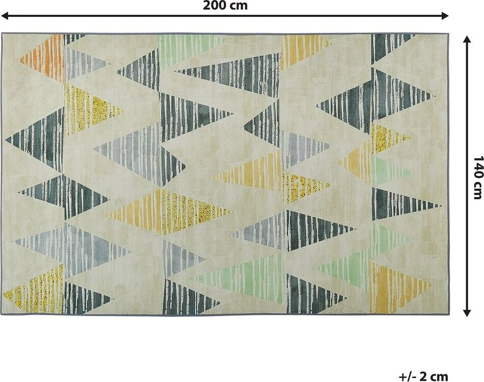 Beliani Kilimas YAYLA, pilkas, 140 x 200 cm