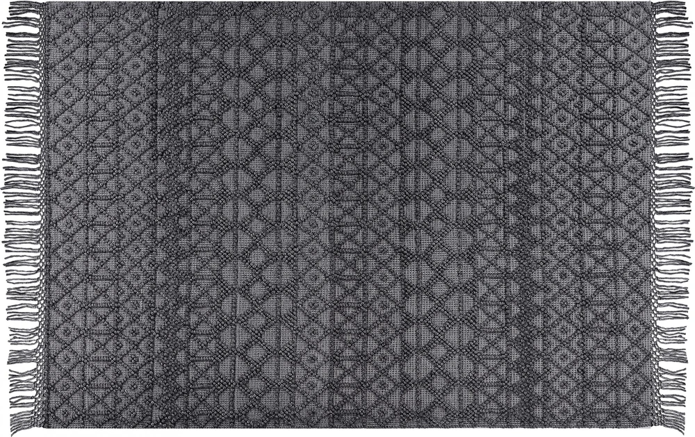 Beliani Kilimas ALUCRA Juodas 160 x 230 cm Vilna