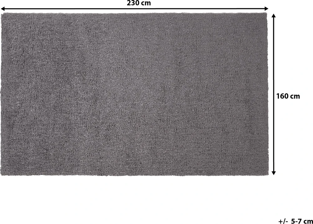 Beliani Shaggy kilimas DEMRE tamsiai pilkas 160 x 230 cm