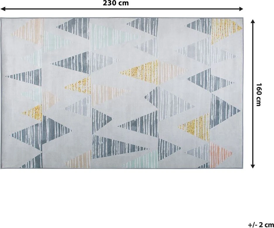 Beliani Kilimas YAYLA Pilkas 160 x 230 cm