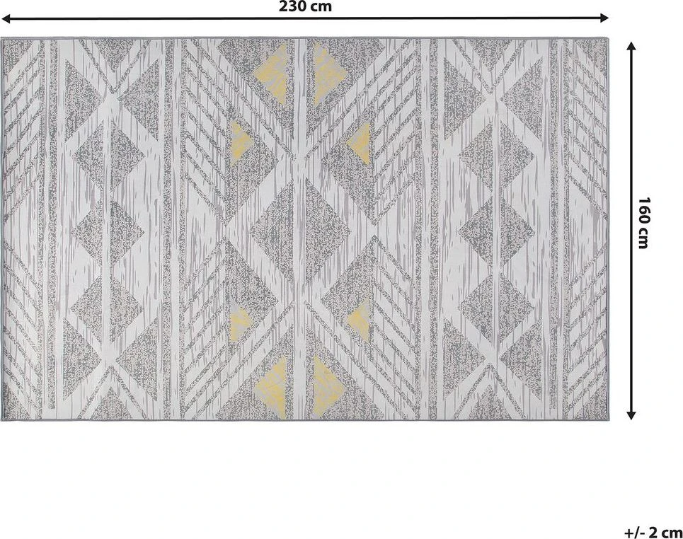Beliani Kilimas KARGI pilkas 160 x 230 cm