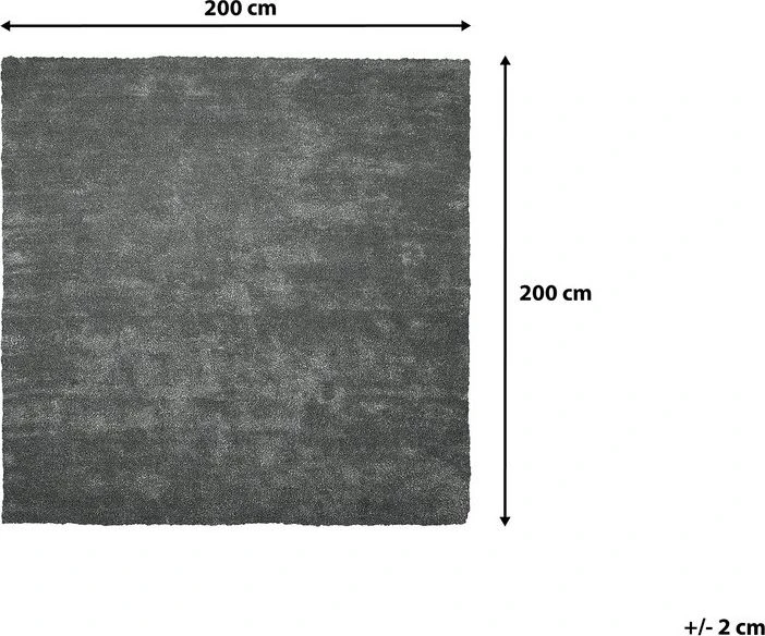 Beliani Shaggy kilimas DEMRE tamsiai pilkas 200 x 200 cm