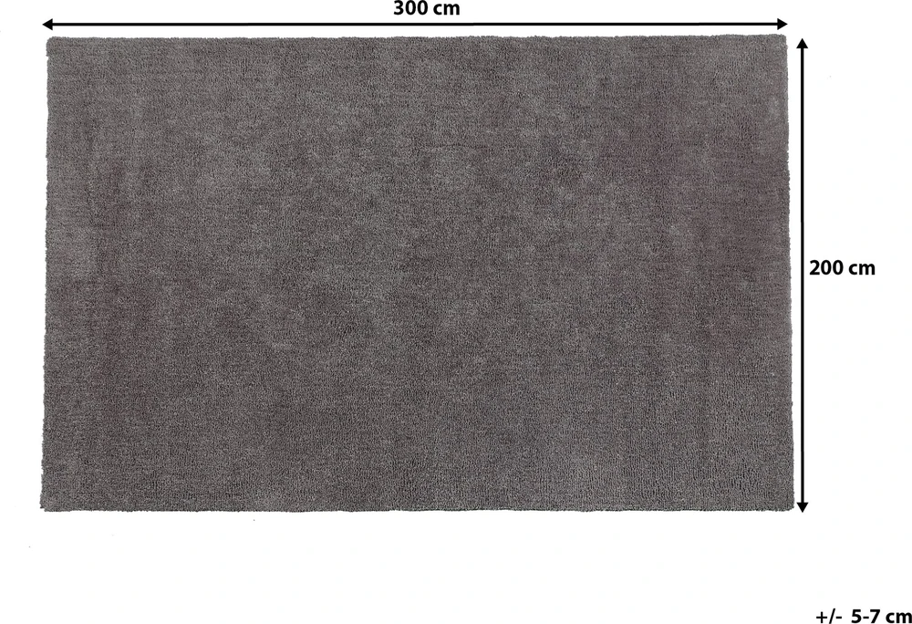 Beliani Shaggy kilimas DEMRE tamsiai pilkas 200 x 300 cm