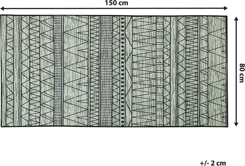 Beliani Kilimas KEBAN juodas 80 x 150 cm