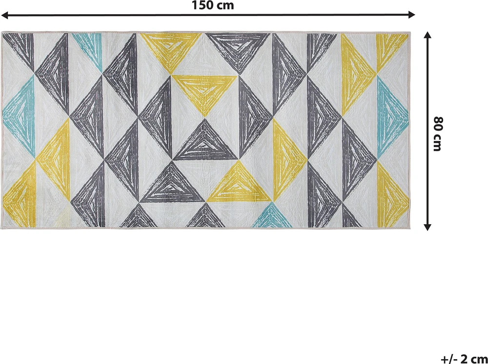 Beliani Kilimas KALEN pilkas 80 x 150 cm