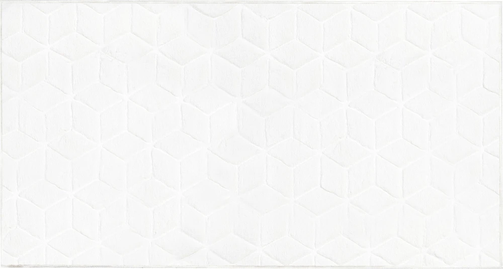 Beliani Dirbtinio kailio kilimas THATTA Baltas 80 x 150 cm