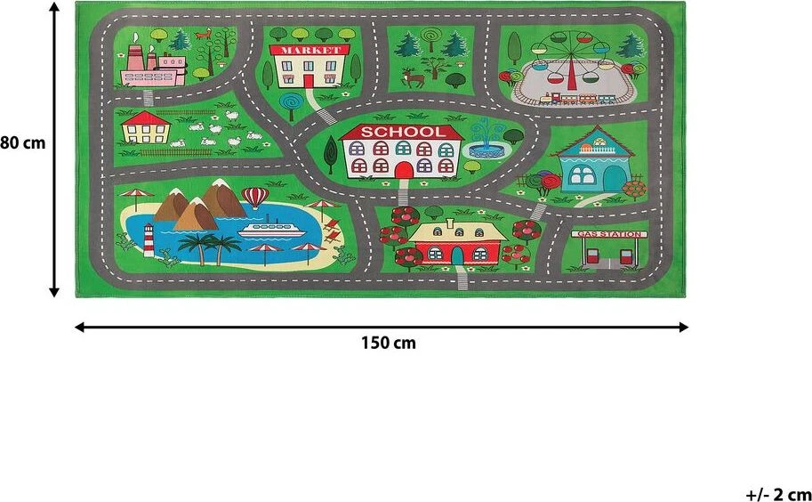 Beliani Vaikiškas kilimas TUTAK žalias 80 x 150 cm