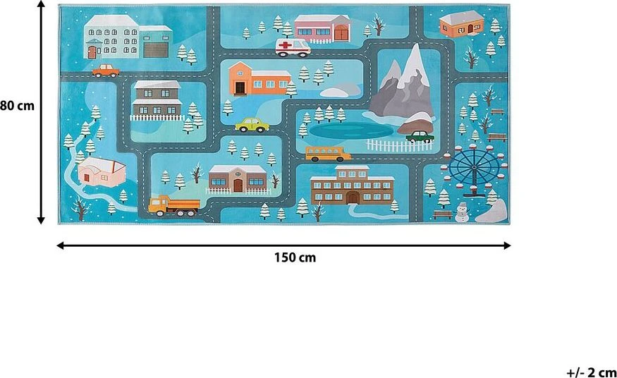 Beliani Vaikiškas kilimas KIGI, mėlynas, 80 x 150 cm