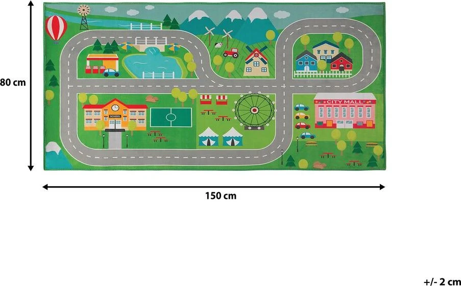 Beliani Vaikiškas kilimas SEBEN Žalias 80 x 150 cm