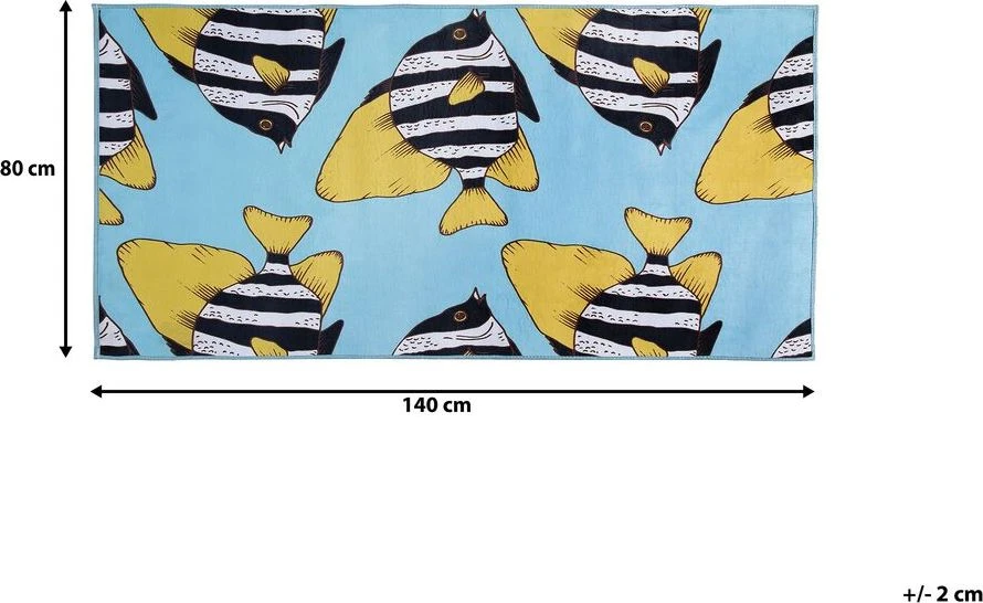 Beliani Vaikiškas kilimas FIZME mėlynas 80 x 140 cm