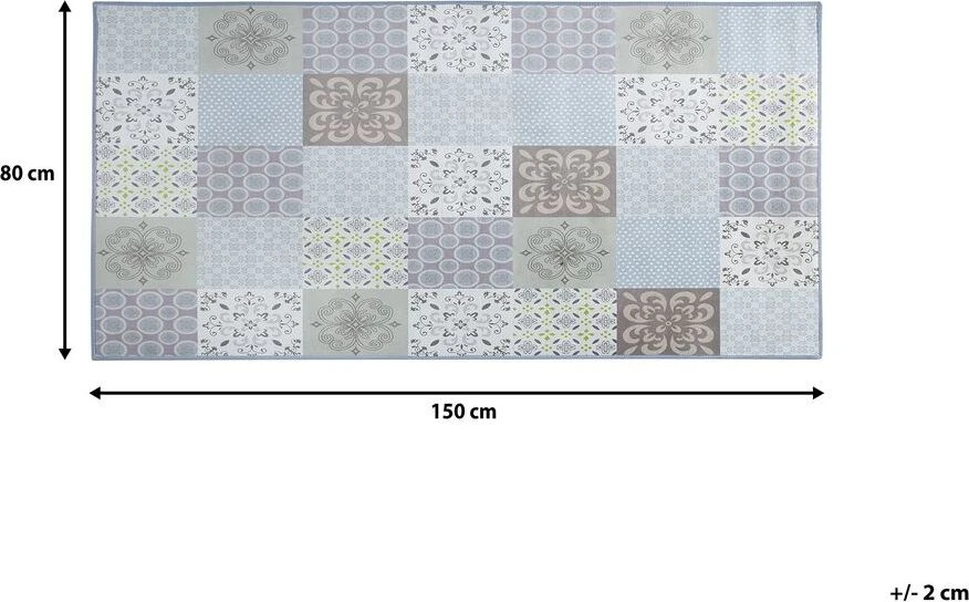 Beliani Kilimas INKAYA pilkas 80 x 150 cm