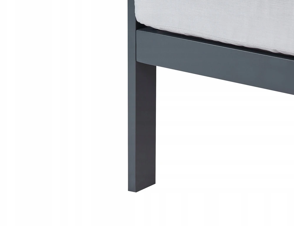 Lauko baldų komplektas Beliani Sodo sofa 3 asmenims KIATO Metalo šviesiai pilka