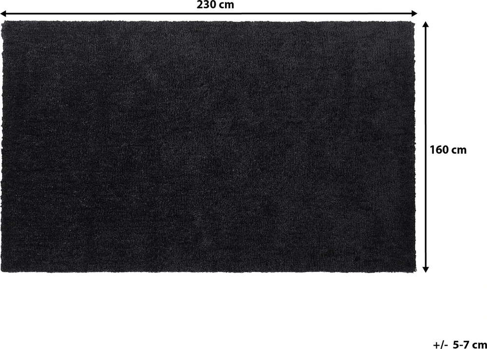 Beliani Shaggy kilimas DEMRE juodas 160 x 230 cm