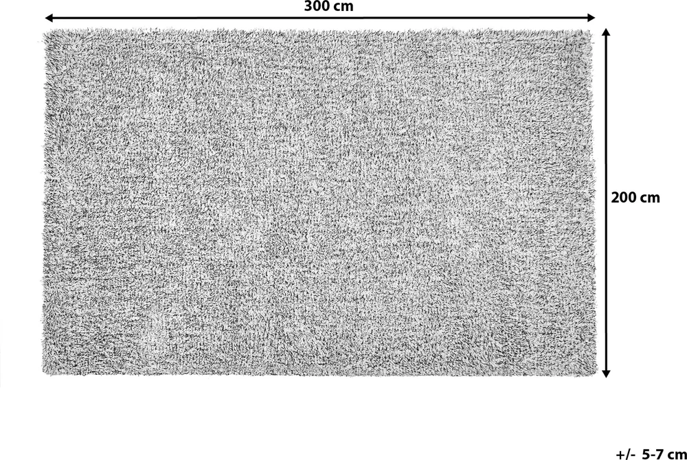 Beliani Shaggy kilimas DEMRE pilkas 200 x 300 cm
