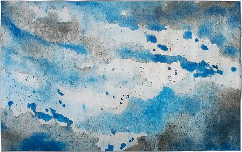 Beliani Kilimas BOZAT mėlynas 140 x 200 cm