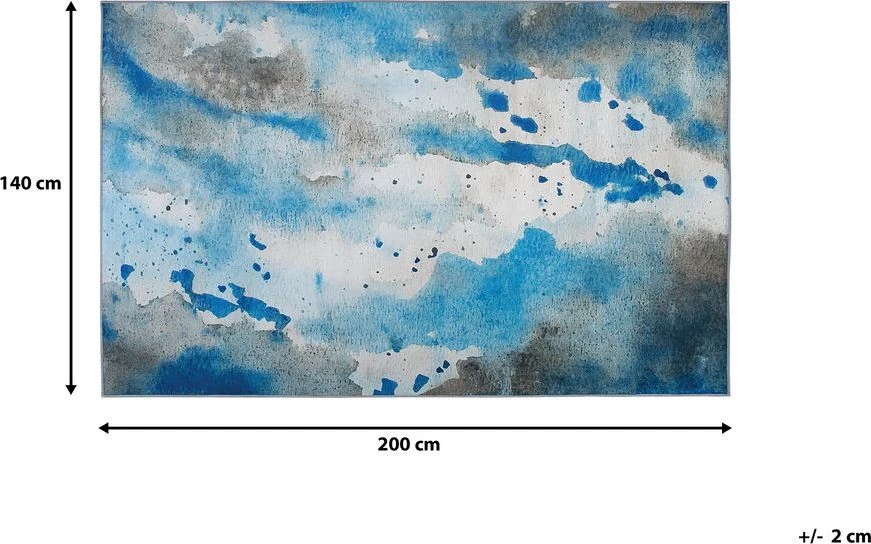 Beliani Kilimas BOZAT mėlynas 140 x 200 cm