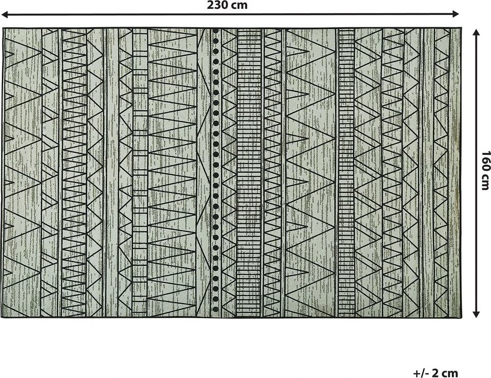 Beliani Kilimas KEBAN juodas 160 x 230 cm