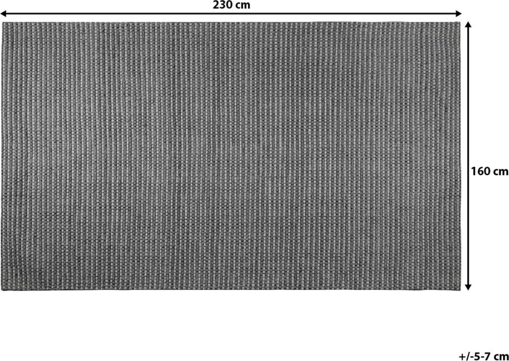 Beliani Kilimas KILIS Pilkas 160 x 230 cm Vilnonis