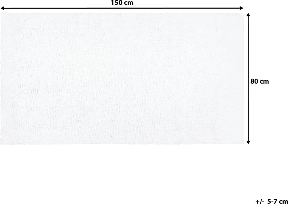 Beliani Shaggy kilimas DEMRE Baltas 80 x 150 cm