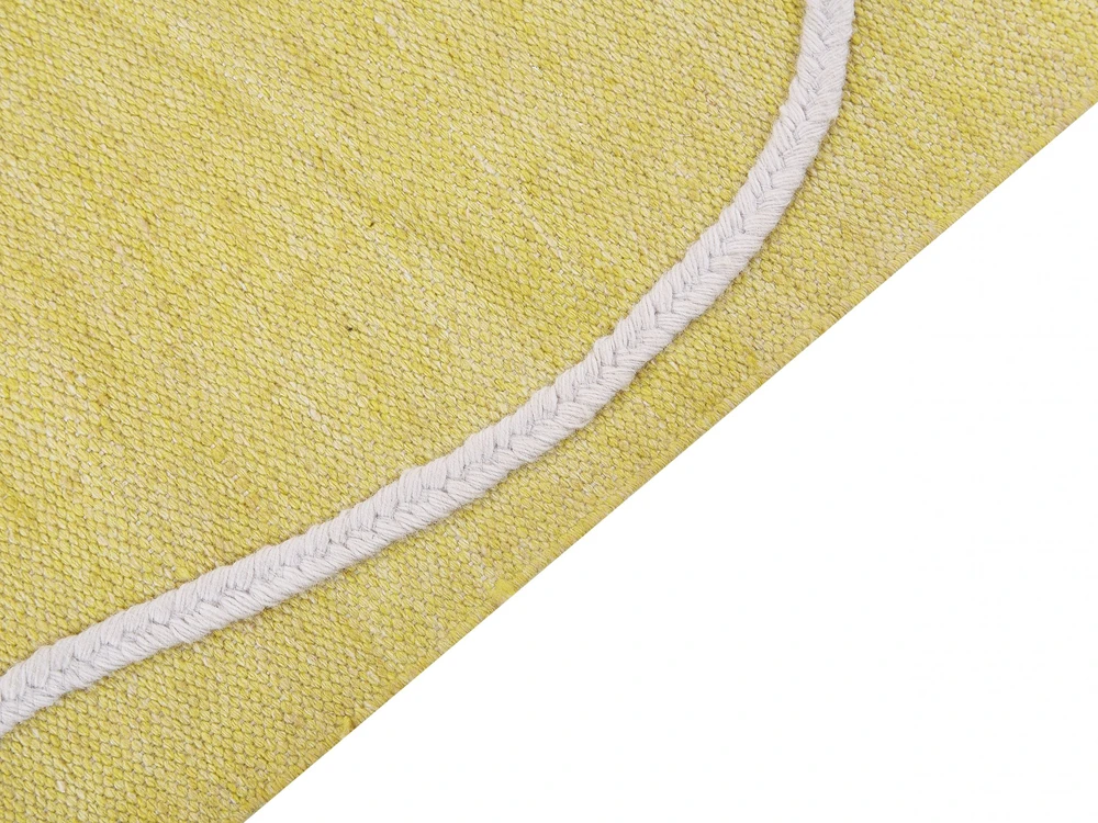 Beliani Lauko kilimas YAVU geltonas 80 x 150 cm