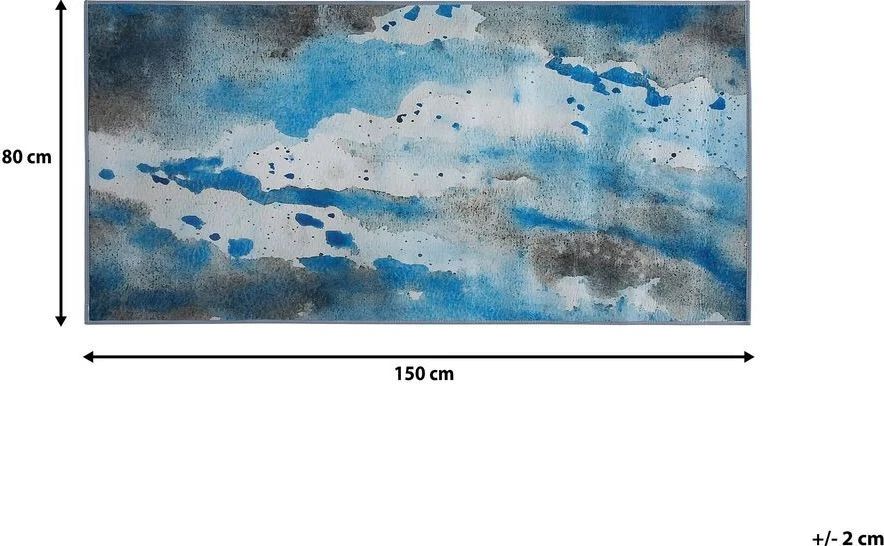 Beliani Kilimas BOZAT mėlynas 80 x 150 cm