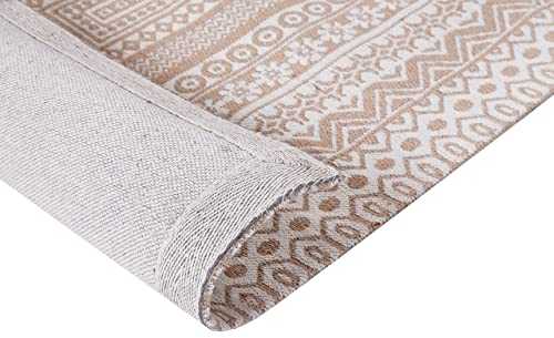 Beliani Kilimas BAGLAR baltas 80 x 150 cm džiutas