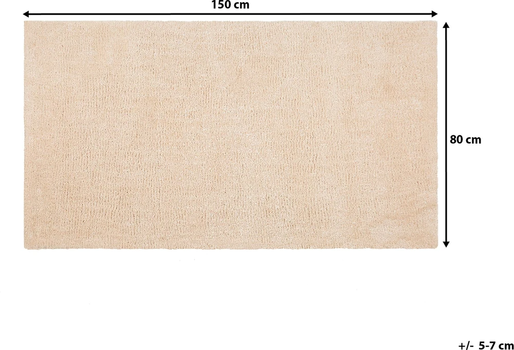 Beliani Shaggy kilimas DEMRE šviesiai smėlio spalvos 80 x 150 cm