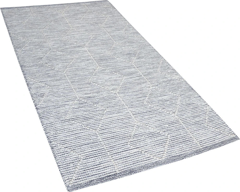 Beliani Kilimas EDREMIT pilkas 80 x 150 cm vilna