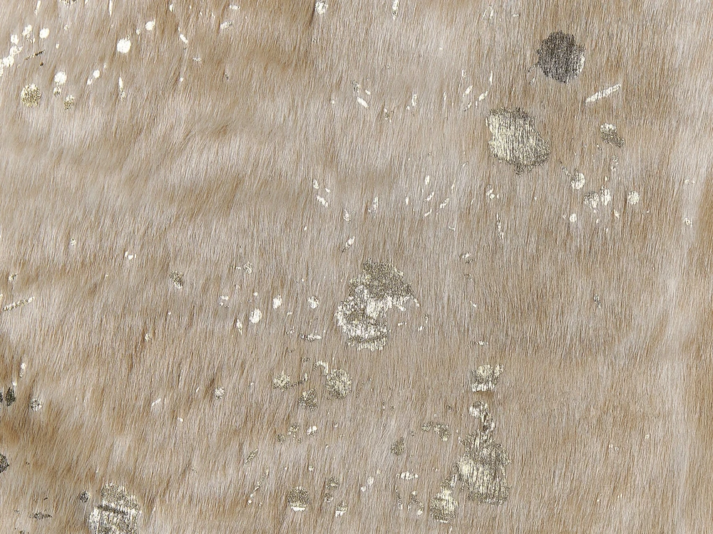 Beliani Dirbtinė karvės oda BOGONG, šviesiai smėlinė, 130 × 170 cm
