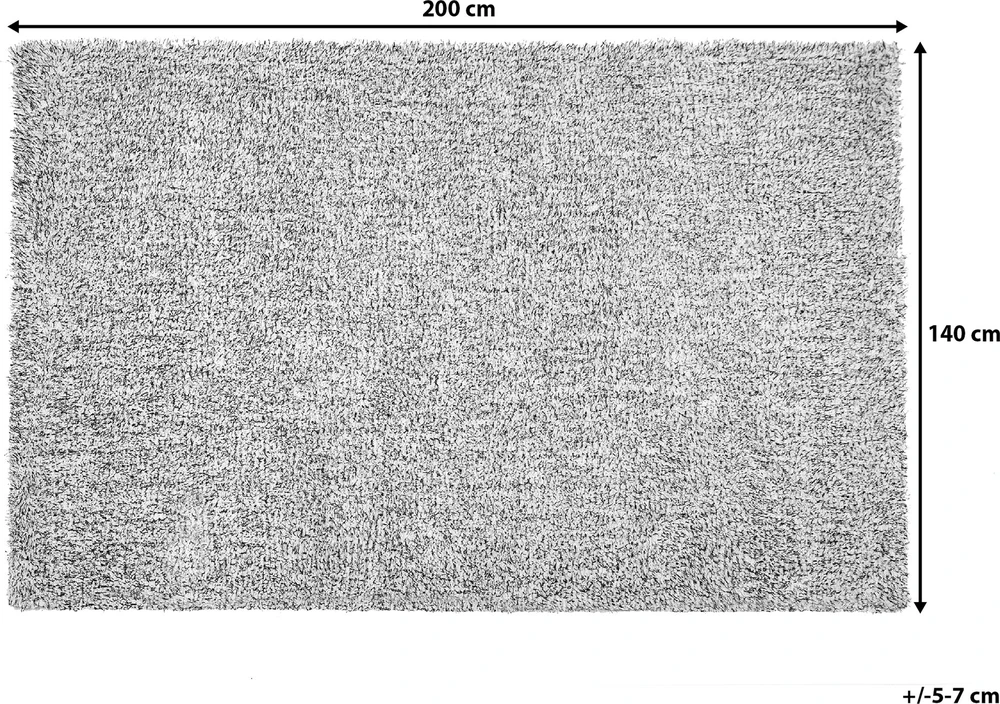 Beliani Šeriuotas kilimas DEMRE pilkas 140 x 200 cm