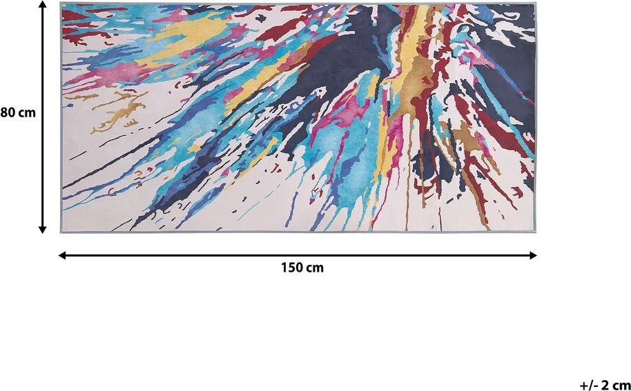 Beliani Kilimas KARABUK Spalvotas 80 x 150 cm