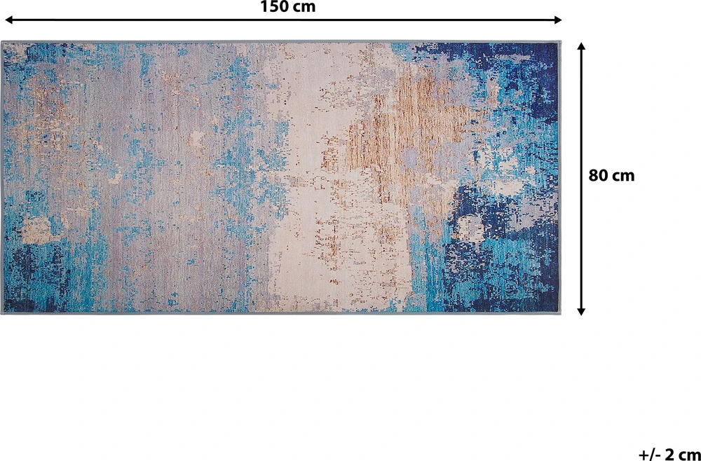 Beliani Kilimas INEGOL mėlynos spalvos 80 x 150 cm