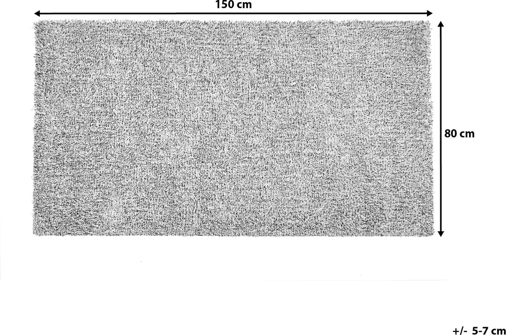 Beliani Šeriuotas kilimas DEMRE pilkas 80 x 150 cm