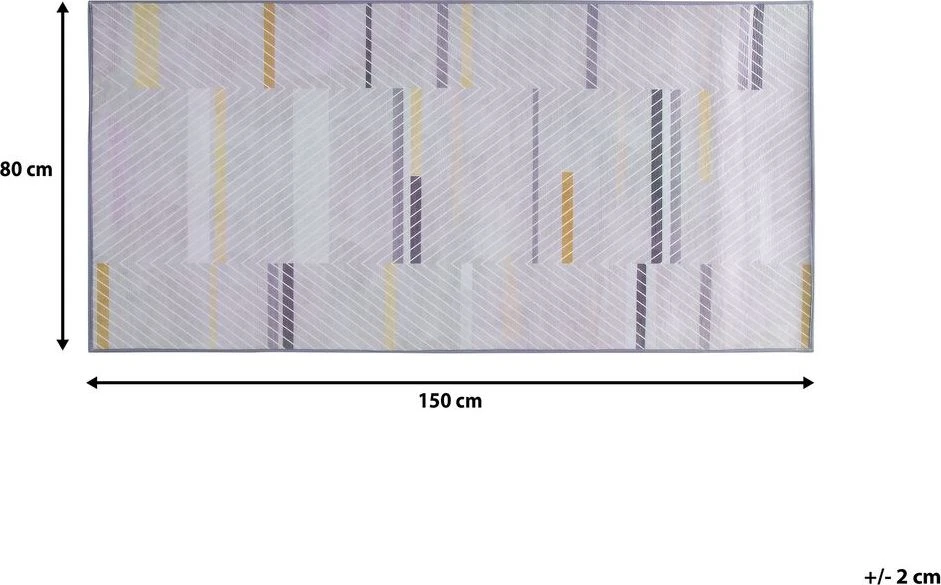 Beliani Kilimas ERGENLI pilkas 80 x 150 cm