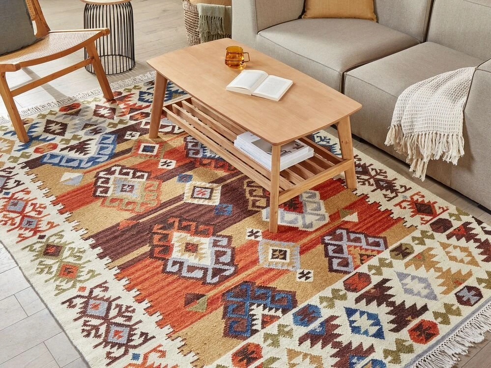 Beliani Kilim kilimas VOSKETAP spalvotas 160 x 230 cm vilnos