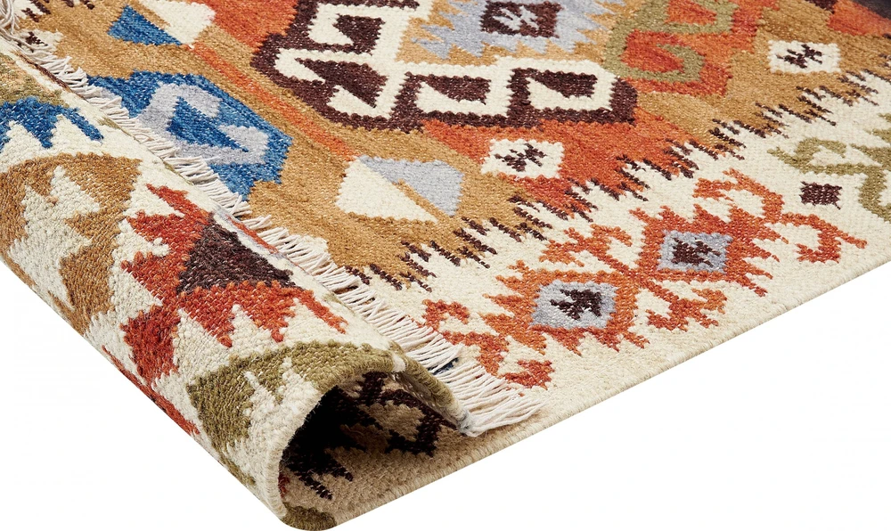 Beliani Kilim kilimas VOSKETAP spalvotas 160 x 230 cm vilnos