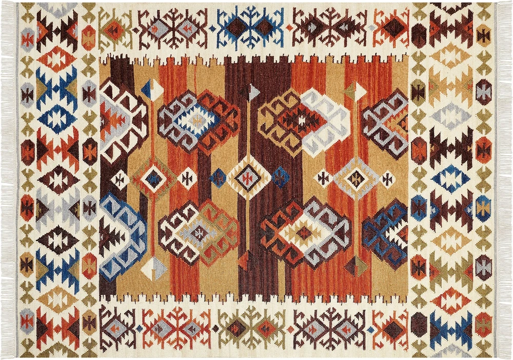 Beliani Kilim kilimas VOSKETAP spalvotas 160 x 230 cm vilnos