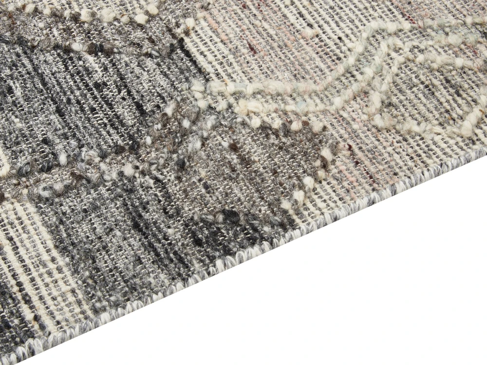 Beliani Kilimas ARATASHEN Pilkas 200 x 300 cm Vilnonis Kilim