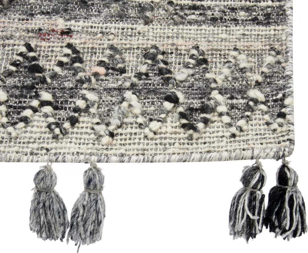 Beliani Kilimas ARATASHEN Pilkas 200 x 300 cm Vilnonis Kilim
