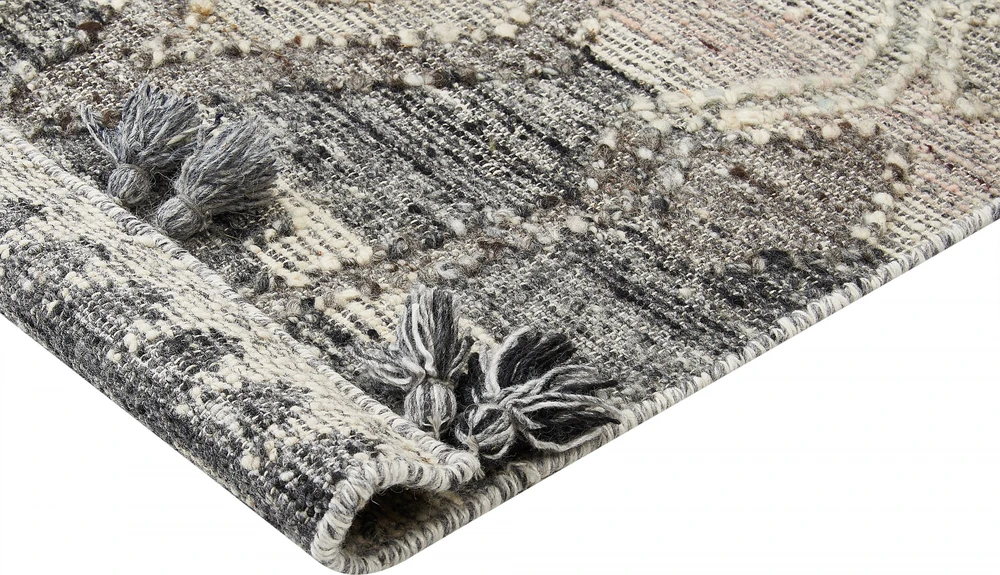 Beliani Kilimas ARATASHEN Pilkas 200 x 300 cm Vilnonis Kilim