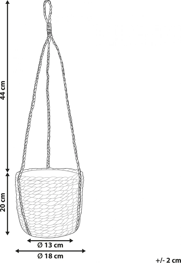 Beliani Gėlių vazonas RUFFE Jūržolė 18 cm natūralus